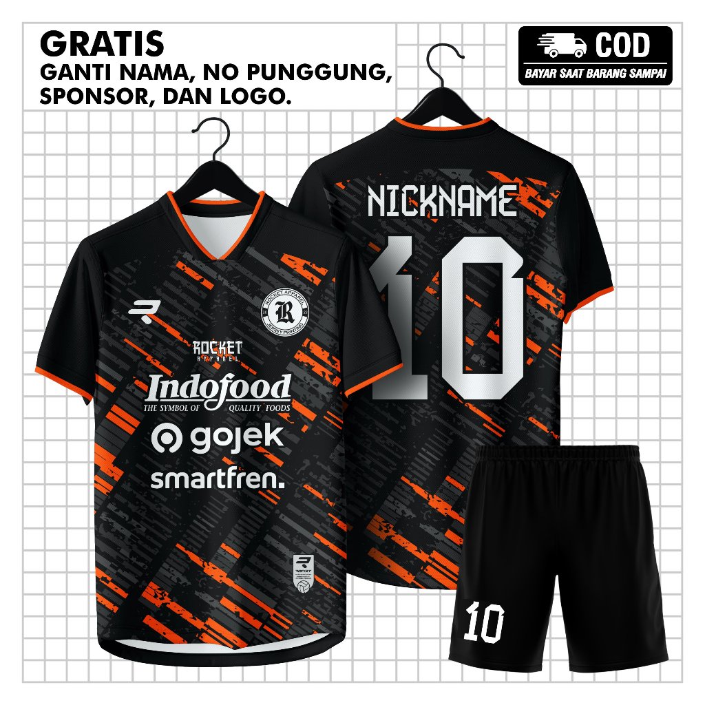 Jual Jersey futsal terbaru jersey futsal custom nama no