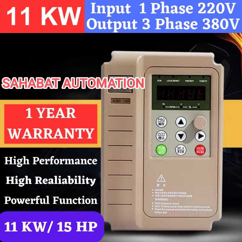 Jual Inverter 220V to 380V 11 KW 15 HP Inverter 220V Ke 380V 11KW 15HP ...