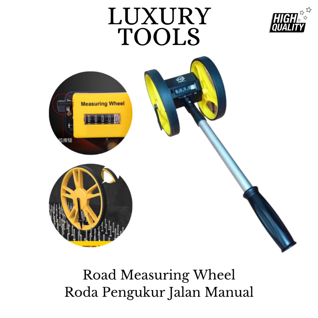 Jual Roda Meteran Dorong Analog 9999 Meter Roda Pengukur Jarak Jalan ...
