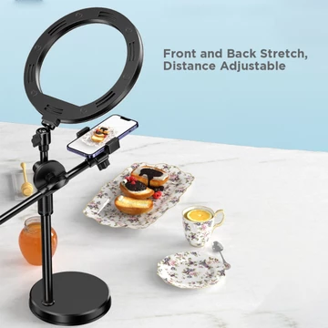 KINGLUCKY K5 Tripod Overhead Stand Hp Lampu Stand Holder Bracket 360° Tripod Konten Tripod HP