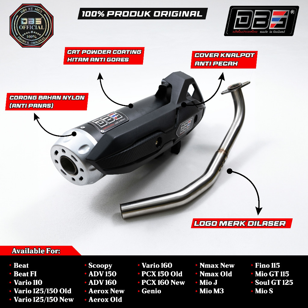 Jual DBS Knalpot Pro Racing Motor Matic Full Set | Shopee Indonesia