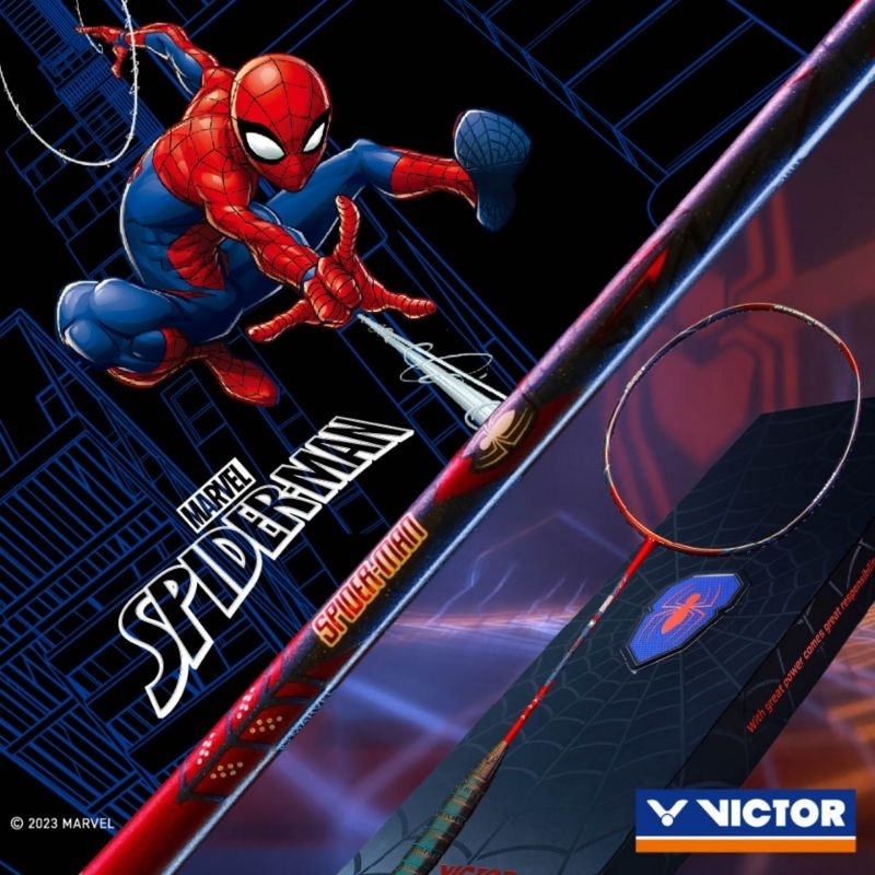 Jual Limited Victor Spiderman GB D Badminton Racket (Full Set Box ...