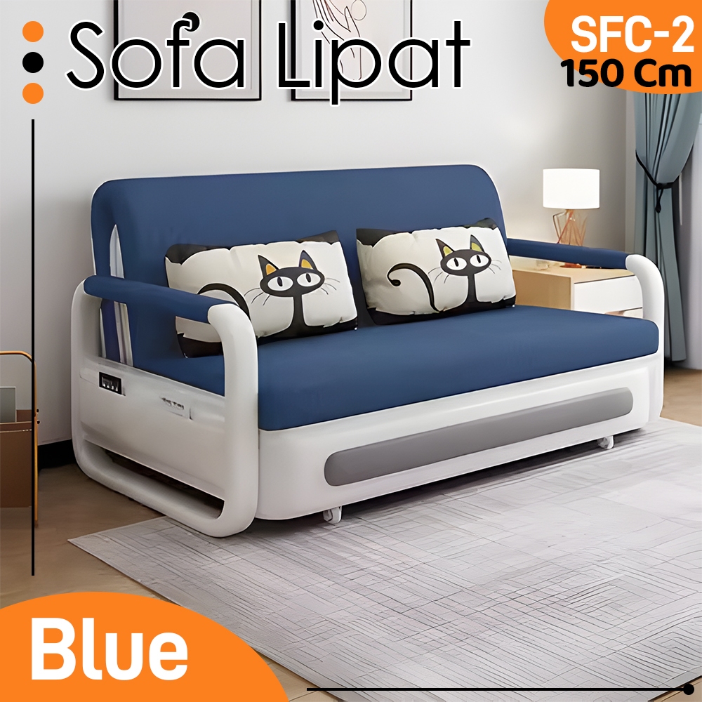 Jual Sofa bed Minimalis Sofa tidur Ukuran 150CM Kursi Lipat Tebal Kokoh ...