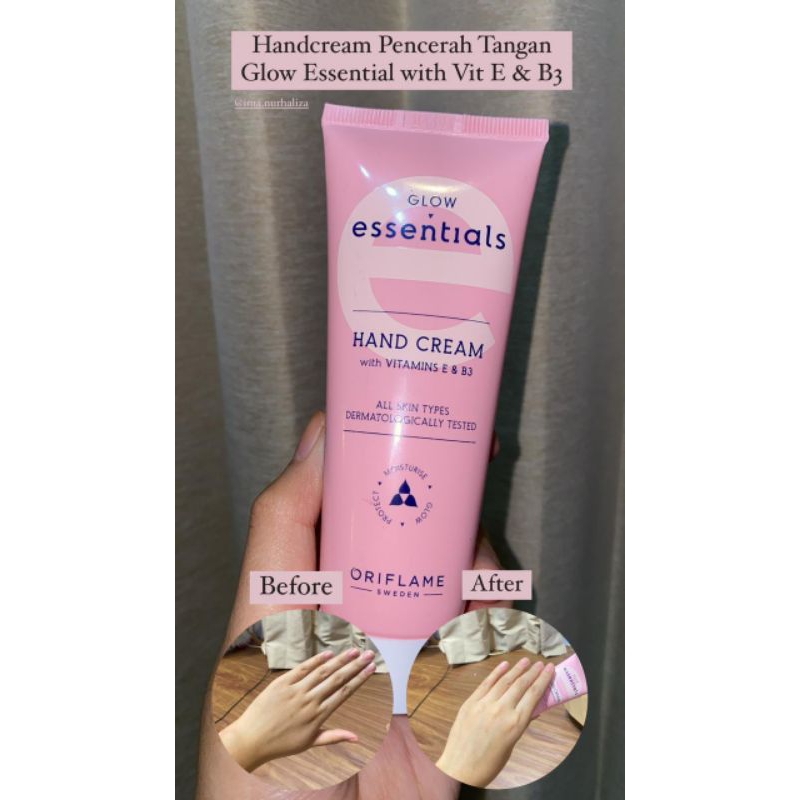 Jual Glow Essentials Hand cream With Vitamins E & B3 | Shopee Indonesia
