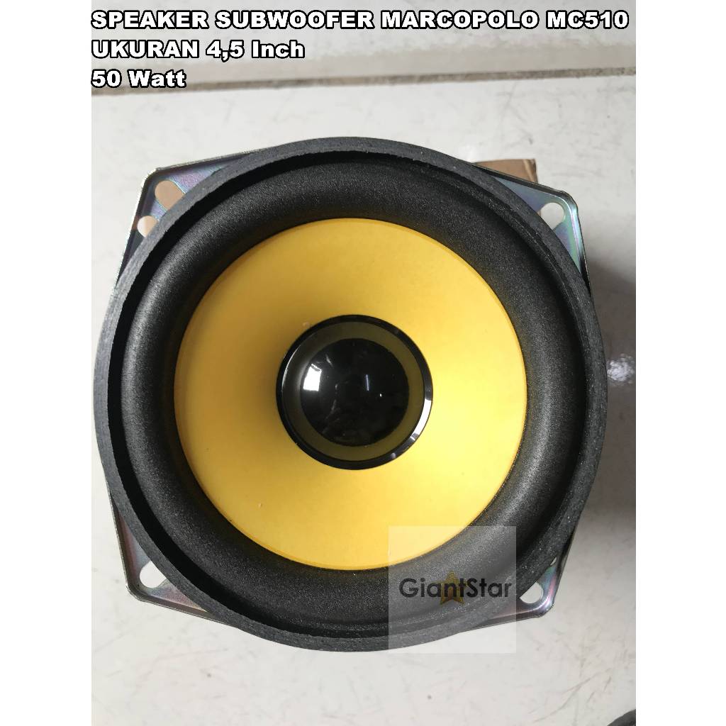 SPEAKER SUBWOOFER MARCOPOLO 4,5inch 4,5in DOUBLE MAGNET MC 510 W/mc510w 4,5  inch