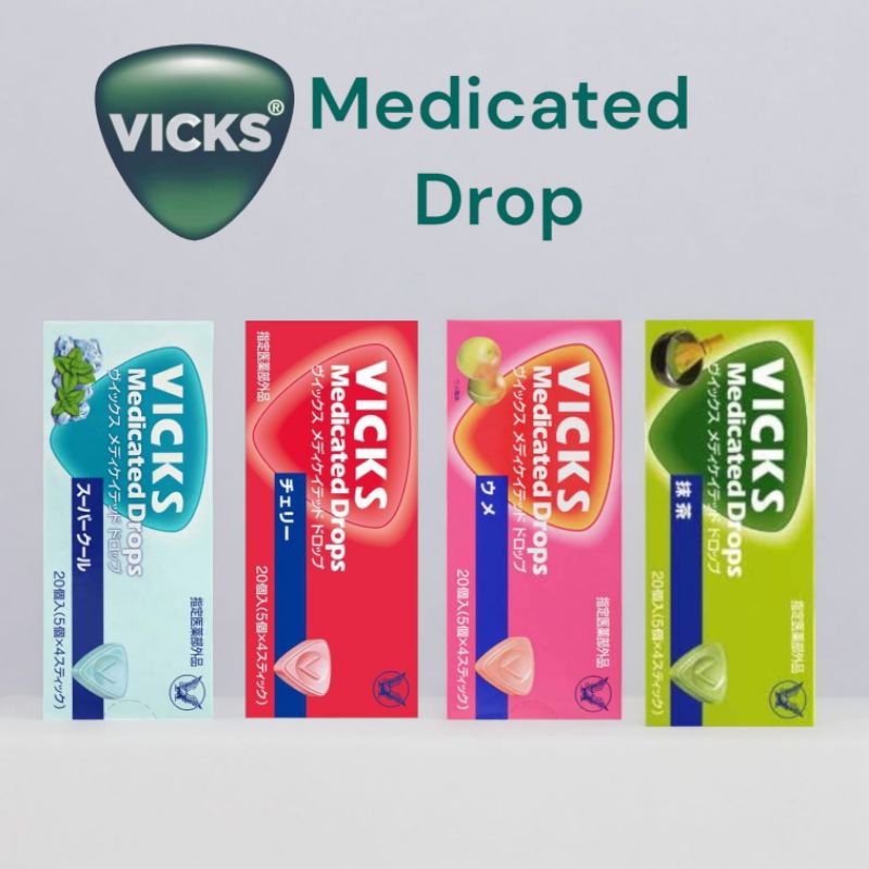Jual Vicks Medicated Drops Matcha Obat Sakit Tenggorokan Sore Throat ...