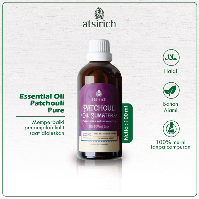 Minyak Atsiri Aroma Terapi Nilam Sumatra 100ml Essential Oil Patchouli Pure  Halal Natural Therapeutic Grade Diffuser
