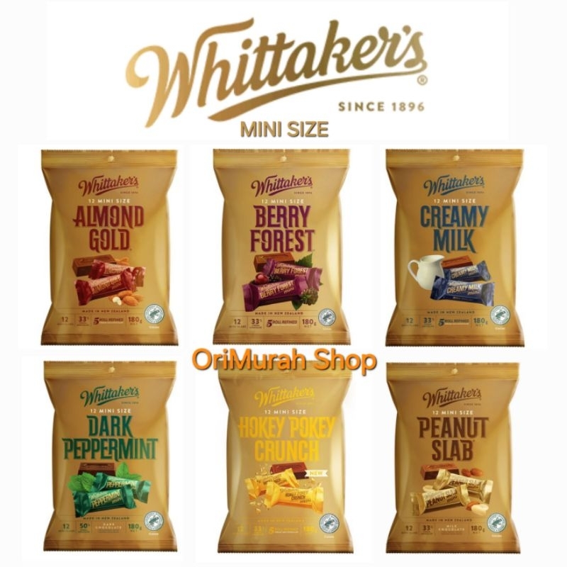 Jual Coklat Whittakers Mini Size Slab Almond Gold Berry Forest Creamy ...