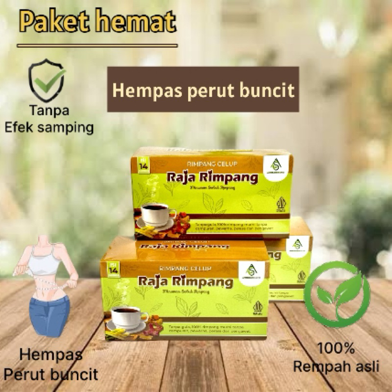 Jual paket hemat hempas perut buncit / raja rimpang 3 box/ rempah jsr ...
