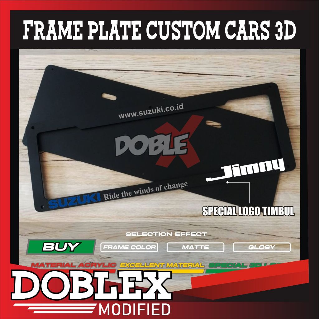Jual FRAME PLAT CUSTOM STANDARD RI EURO 3D JIMNY 2 | Shopee Indonesia