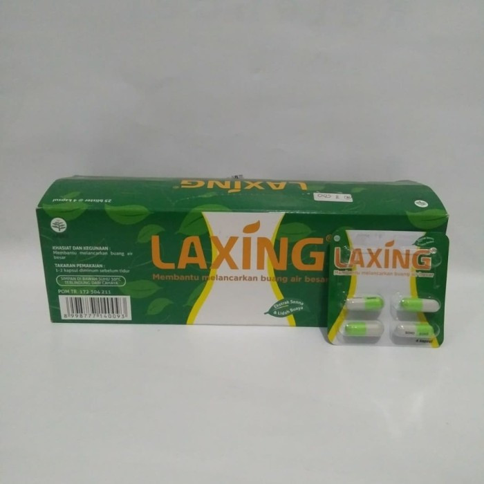 Jual LAXING Kapsul 1 BOX isi 25 BLISTER x 4 KAPSUL | Shopee Indonesia