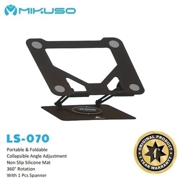 MIKUSO LS 070 Laptop Stand Portable Dan Foldable 360° Rotation Aluminum