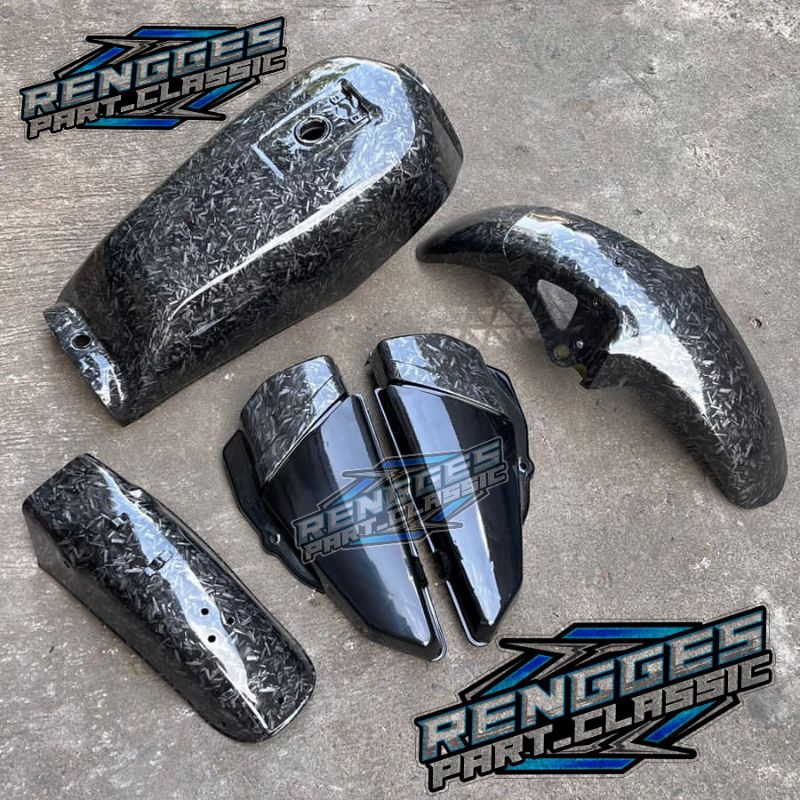 Jual Body tangki fullset rx king new carbon celup motif forged full ...