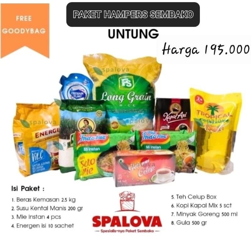 Jual PAKET HAMPERS SEMBAKO UNTUNG B ( LANGSUNG KIRIM) | Shopee Indonesia