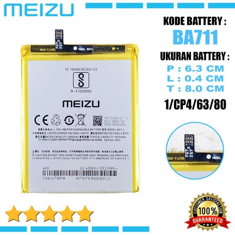 BATTERIA ORIGINALE MEIZU per M5s M612Q M612M BA612 3000mAh RICAMBIO
