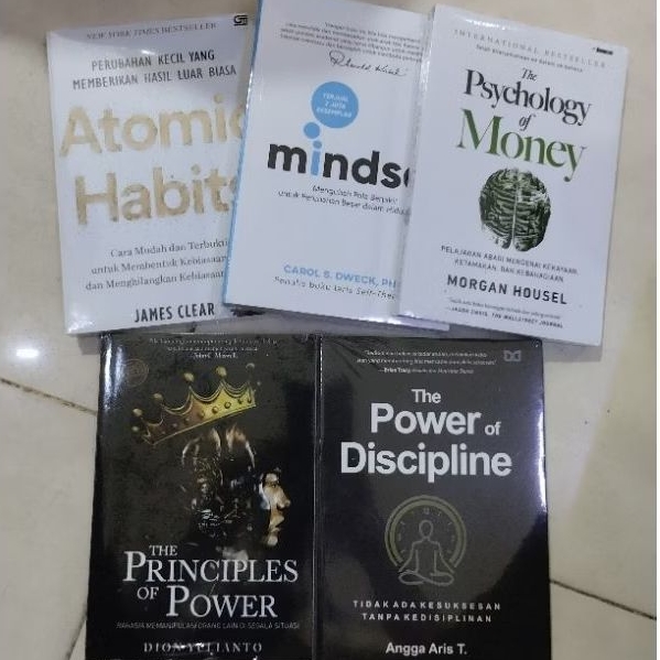 Jual Paket 5 Buku Motivasi Atomic Habits Mindset The Psychology Of