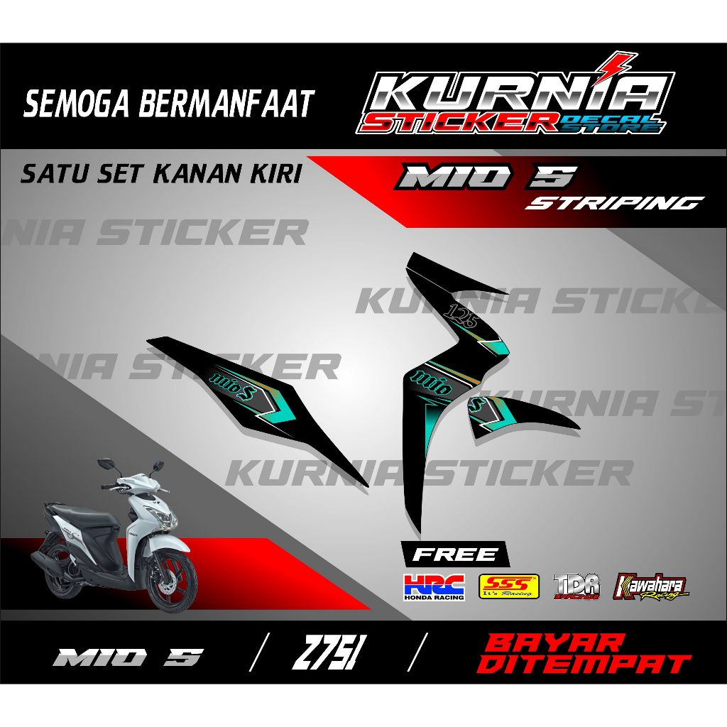 Jual Stiker Yamaha Mio S - Decal Sticker Striping Standar Mio S Motif ...