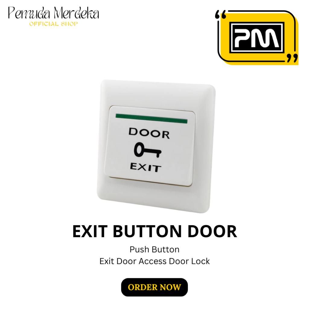 Jual Exit Button Door Access Control Tombol Exit Pintu Akses Kontrol ...