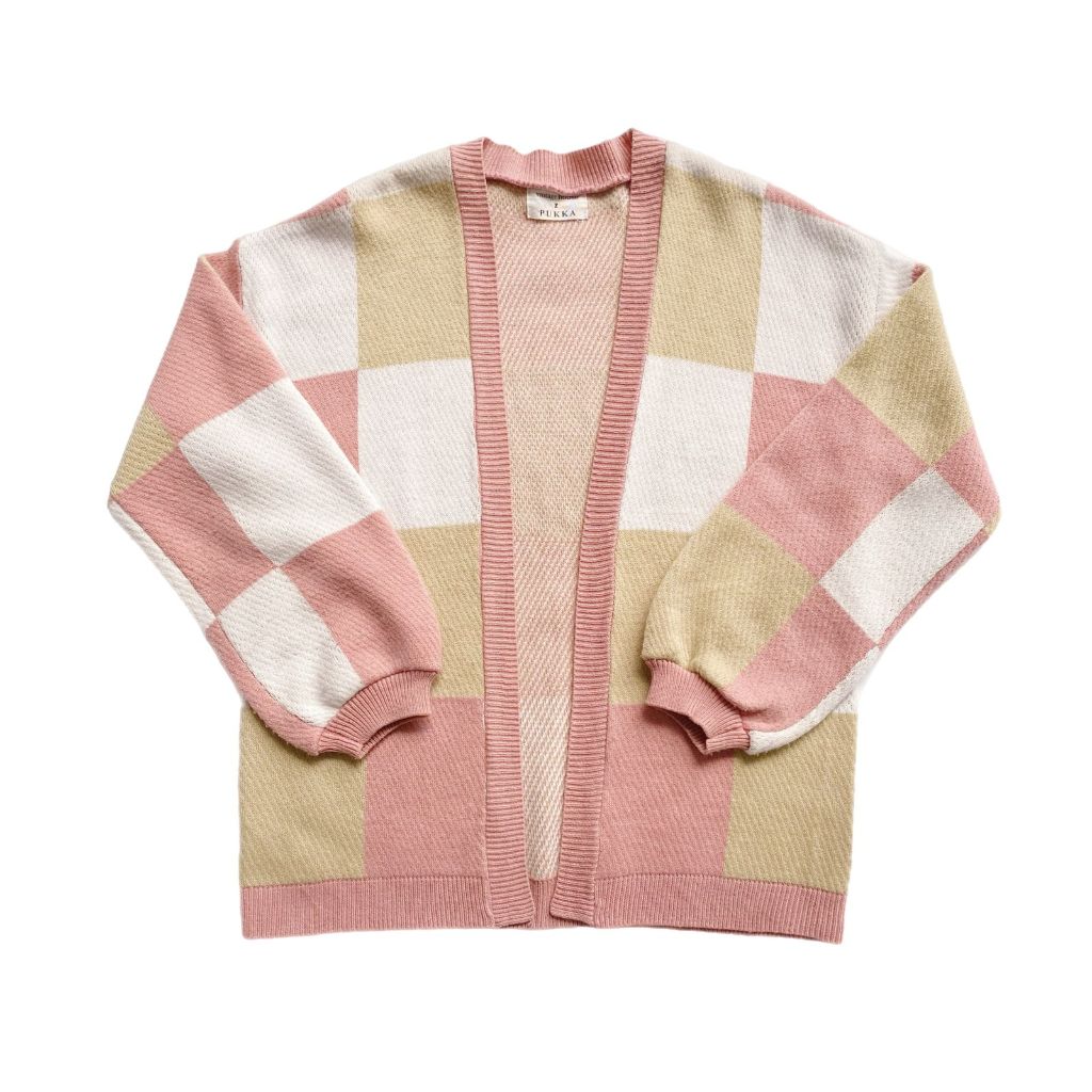 Jual Vintage x Pukka Youca Checkered Cardigan (Cardigan