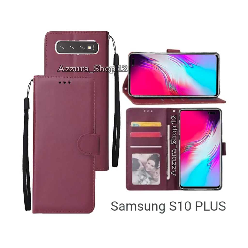 Jual Case Flip SAMSUNG GALAXY S10 PLUS Soft Case Flip Wallet Flip