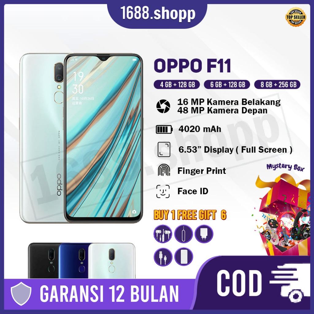 Jual Hp Oppo F11 Ram 8256gb Dual Sim Dual Standby Smartphone Murah Garansi 1 Tahun Shopee 2839