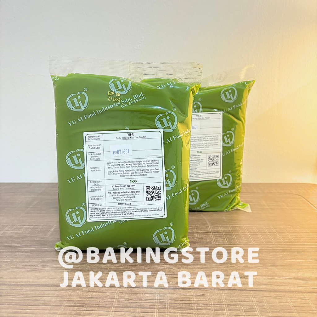 Jual Yu Ai Pandan Mung Bean Paste | Pasta Pandan Kacang Hijau 1 Kg ...