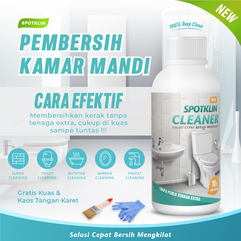 Pembersih Kerak Kamar Mandi Toilet WC Kloset Dan Wastafel…