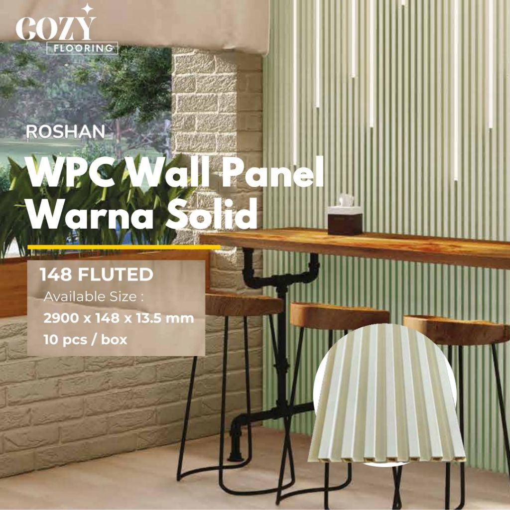 Jual WPC Wallpanel Roshan Warna Solid Type 148 Fluted I Panjang 2,9m ...