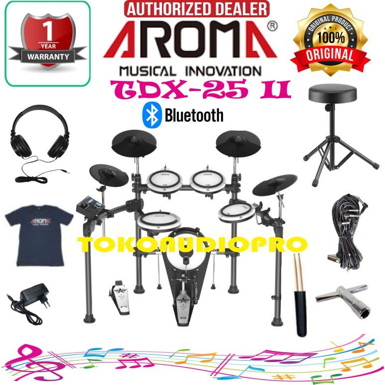 電子ドラムAROMA TDX-16Sエレクトロニックドラム ＋ スティック＋イス