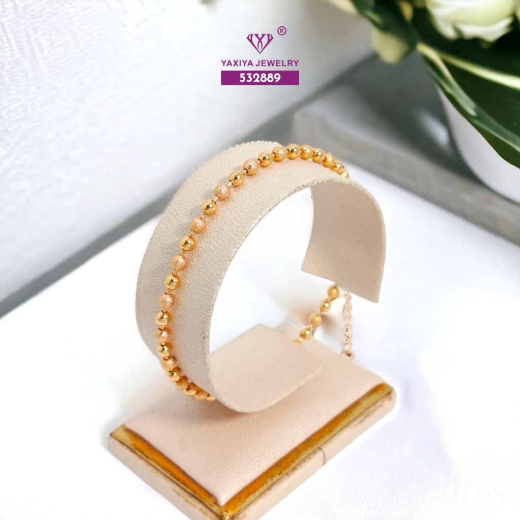 Jual Yaxiya Gelang Fashion Wanita Biji Lada Perhiasan Lapis Emas 18k