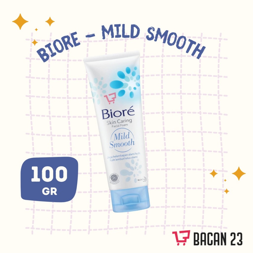 Jual Biore Skin Caring Mild Smooth (100 ml) Facial Foam | Shopee Indonesia