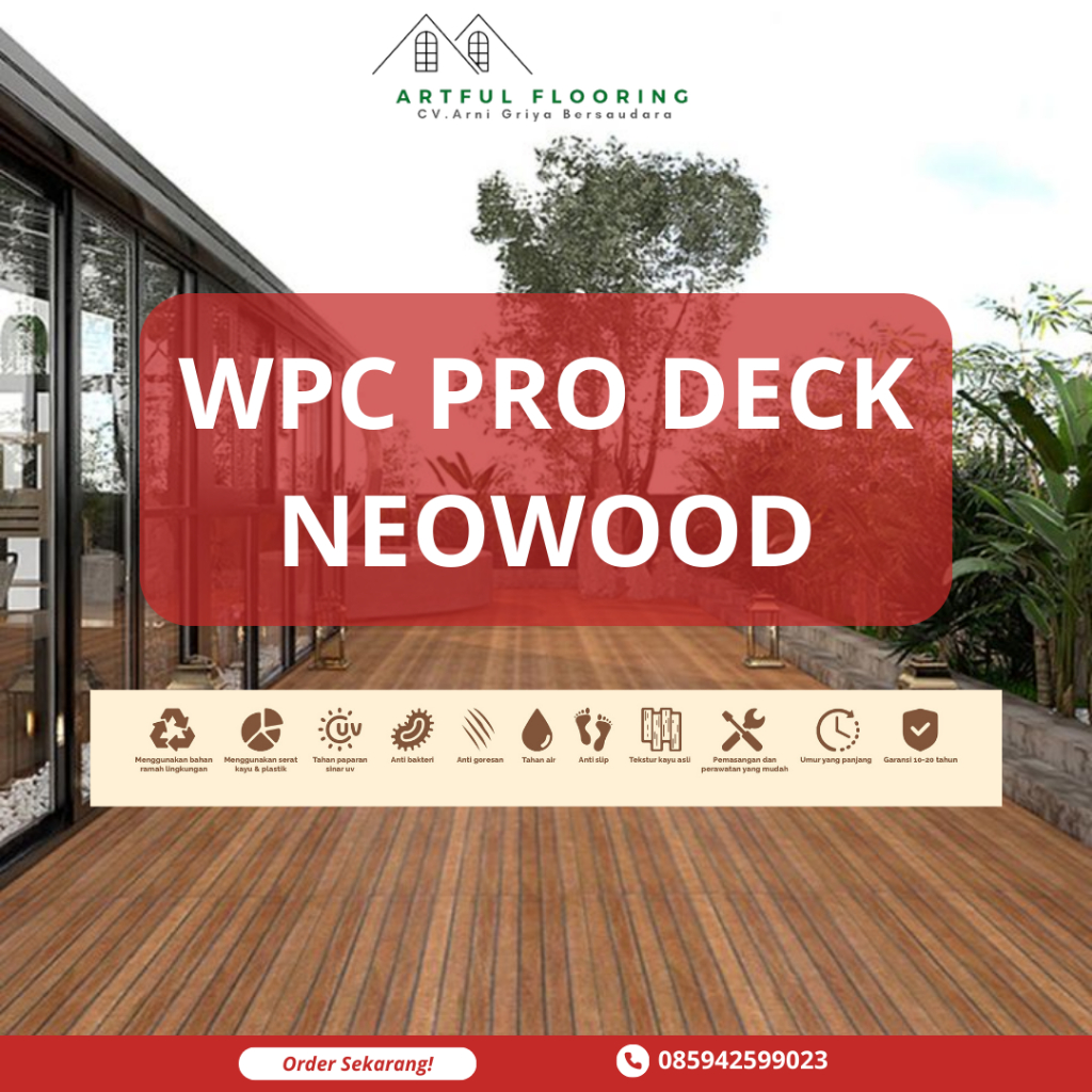 Jual Decking Wpc Outdoor Neowood Pro Deck Series Lantai Kayu Kolam Decking Lantai Kayu Taman