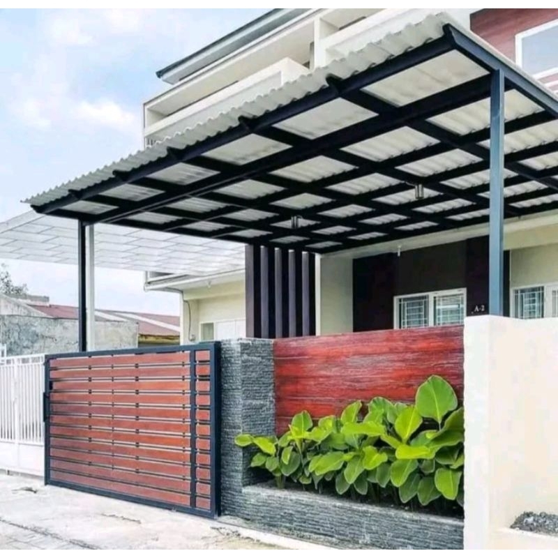 Kanopi/Carport rangka besi hollo galvanis ✓