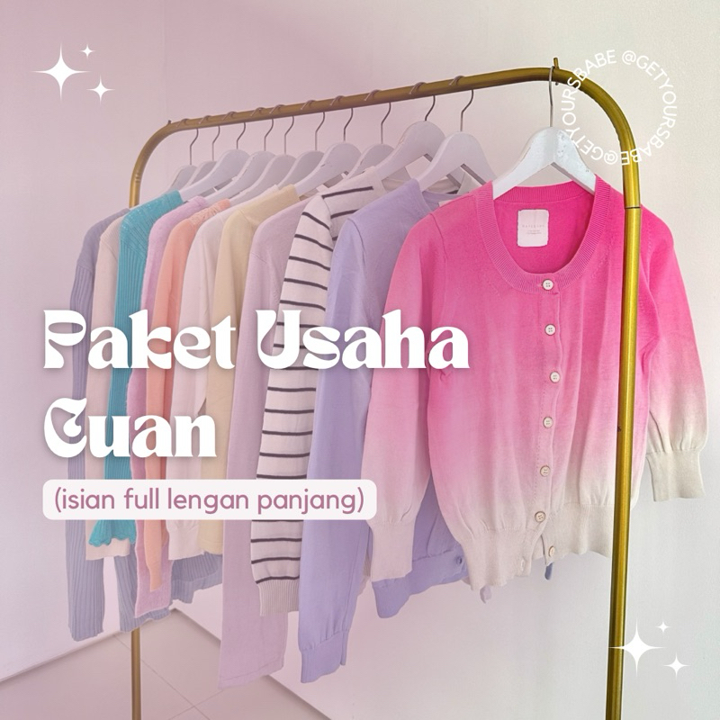 Jual Paket Usaha Cuan | Cardigan Sweater Rajut Isi 7pcs | Shopee Indonesia
