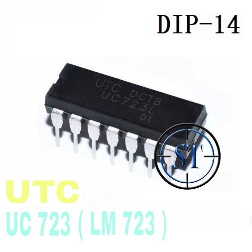 Jual LM723 723 UTC723 UC723L VOLTAGE REGULATOR UC-723L-D14 DIP-14 Chip ...
