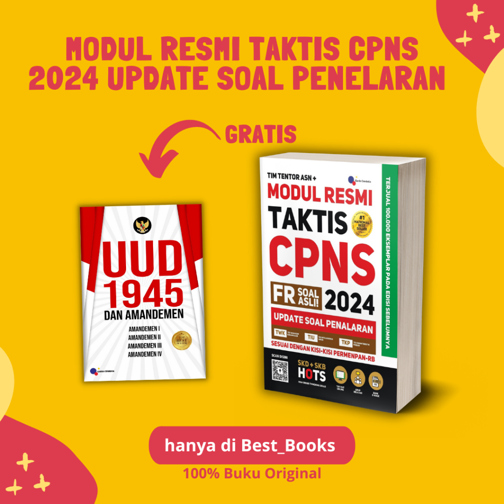 Jual BUKU CPNS 2024 / MODUL RESMI TAKTIS CPNS 2024 FR SOAL ASLI UPDATE ...