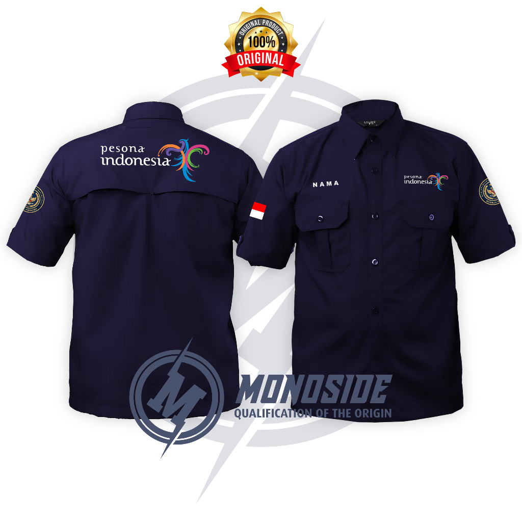 Jual KEMEJA PDL PDH LENGAN PENDEK PESONA INDONESIA Pariwisata FULL ...