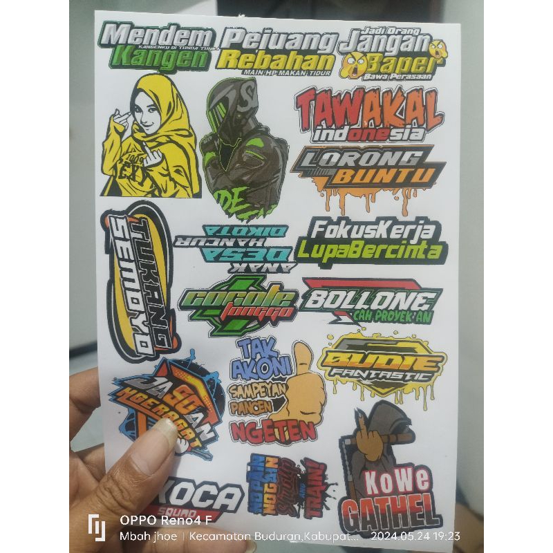 Jual sticker pack aestatik viral helm laptop hp tambler | Shopee Indonesia