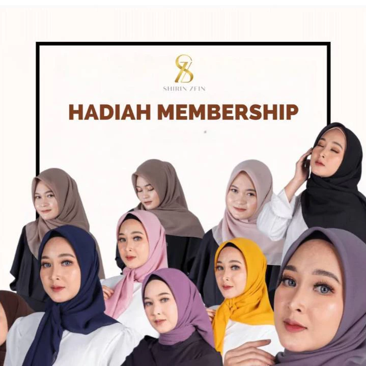 Jilbab Segiempat Bella Square Jahit Tepi