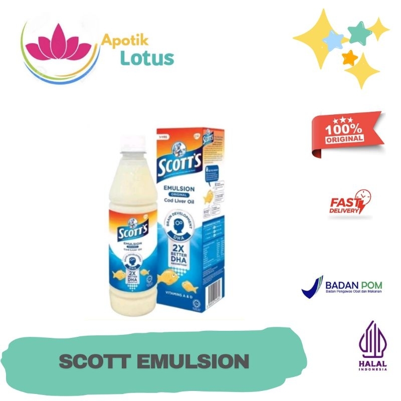 Jual Scott's Emulsion original 400 ML / Minyak ikan Scott original ...