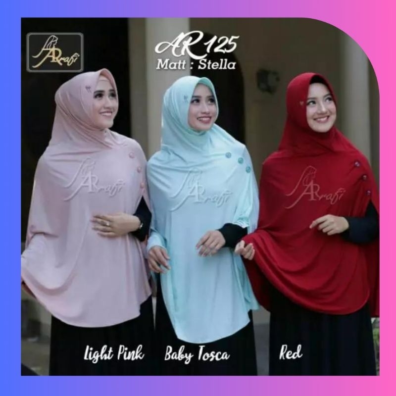 Jual Hijab Ar Rafi √ AR 125 jumbo | Shopee Indonesia