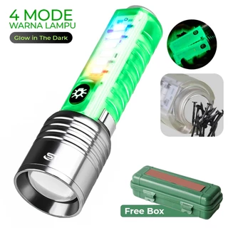 Suksestech Senter Maghnet Zoom in out Cas 8 Mode Warna 30W Waterproof Flashlight 520A