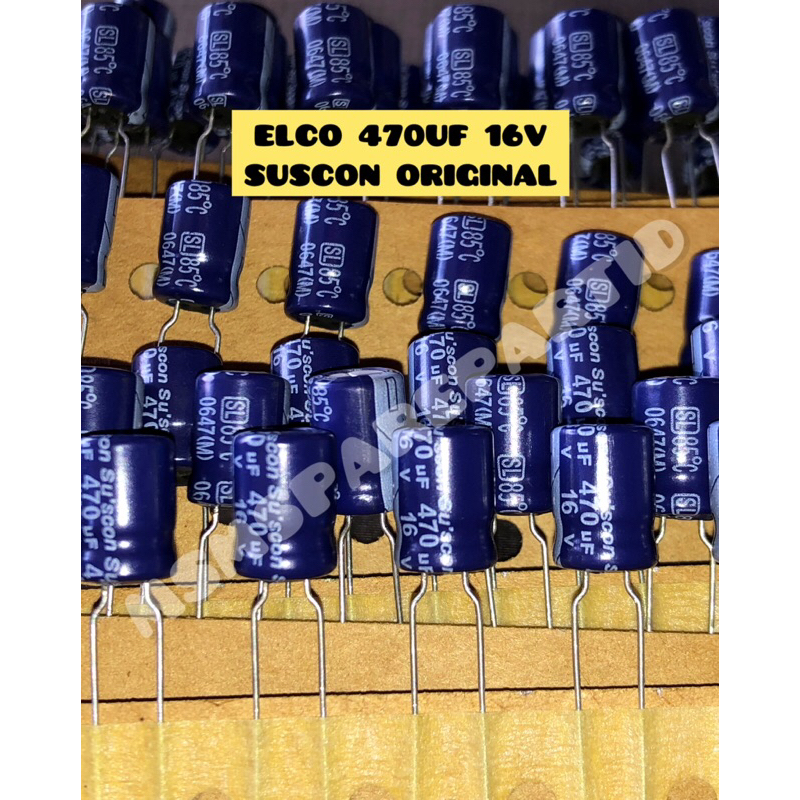 Jual ELCO 470UF 16V SUSCON ORIGINAL | Shopee Indonesia