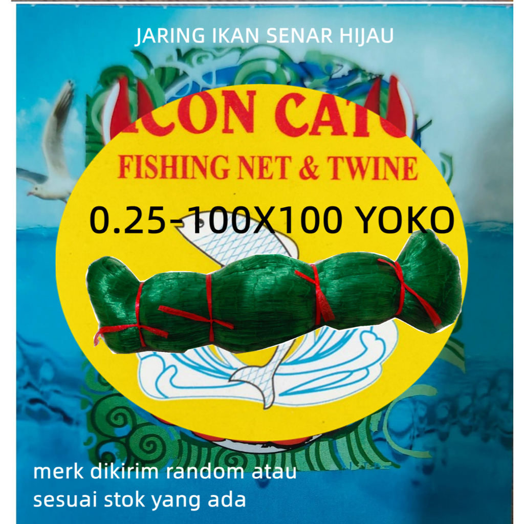 Jual Jaring hijau senar atau jaring ikan jaring burung 025MM 100x100 ...