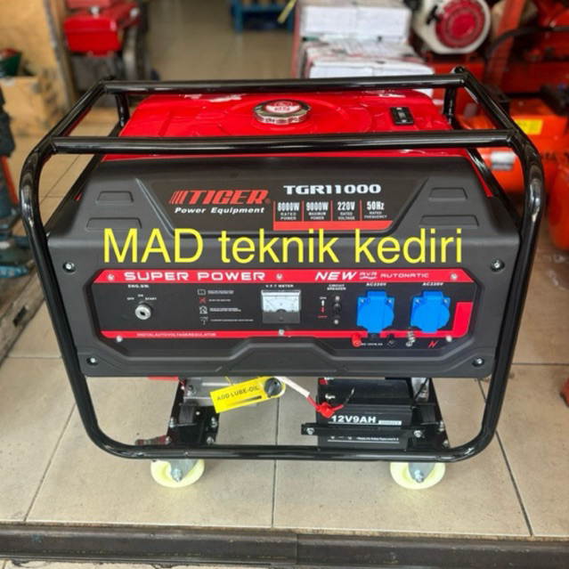 Jual Generator Genset 8000-9000 watt 10KVA TIGER TGR11000 stater aki