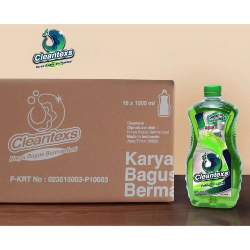 Jual Cleantexs 1 dus isi 16 botol / pembersih lantai | Shopee Indonesia