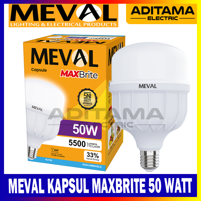Jual MEVAL LED CAPSULE MAXBRITE 50 WATT / LAMPU LED KAPSUL MAXBRITE 50W ...