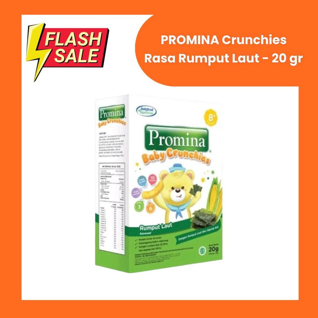 Jual TERMURAH PROMINA SNACK BABY CRUNCHIES RASA SEAWEED KEMASAN 20 GR ...