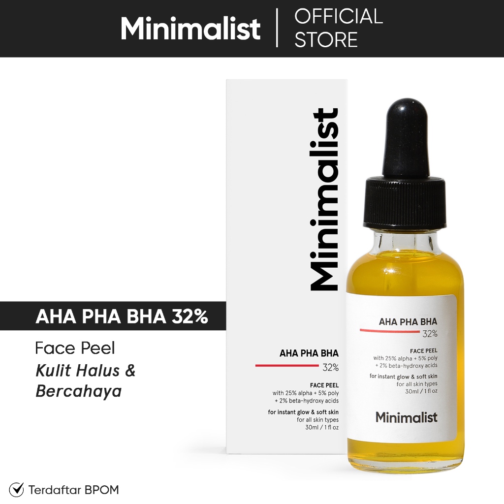 Jual Minimalist 32% AHA BHA PHA Face Peel | Exfoliasi Wajah dengan AHA ...