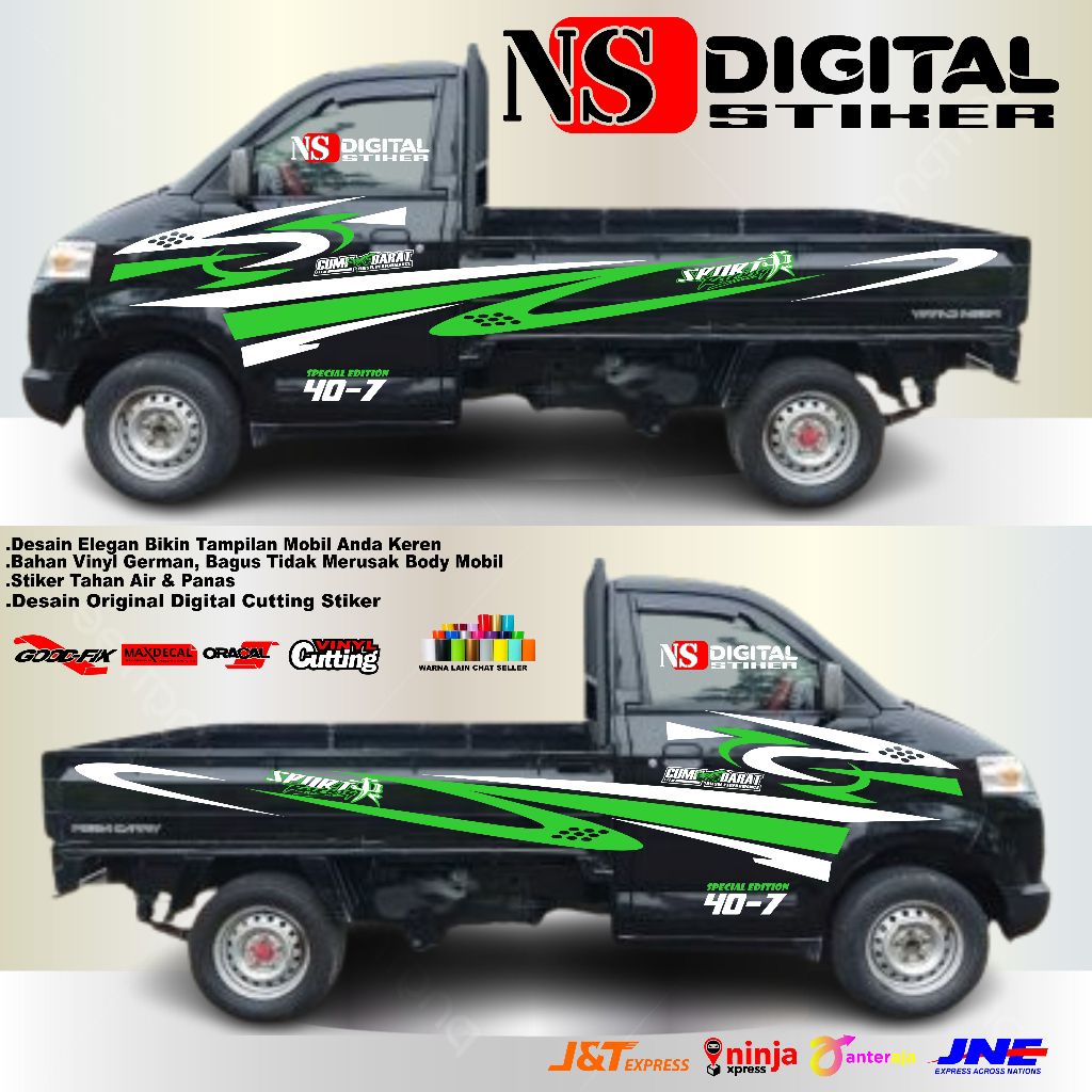 Jual STICKER STICKER CUTTING MOBIL PICK UP APV BISA REQUEST NAMA DAN ...
